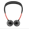 USB Rechargeable Hands free 360 Degree Rotating Mini Foldable Hanging Neck Band Portable Fan with Flashing Lights