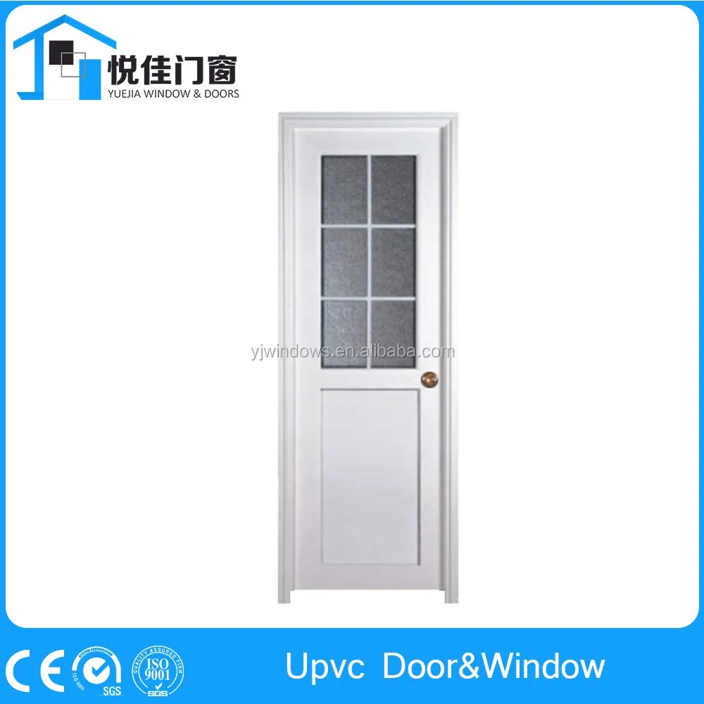 Popular design white french doors upvc casement door commercial price