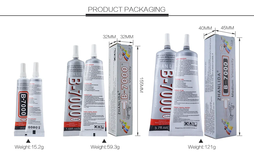 BEST Sale Factory B-7000 Industrial Adhesive Jewelry Craft Rhinestone And Nail Gel Diy Phone Frame Fix Screen Glass Glue Stick