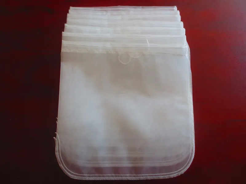 Fda Food Grade Amazon Reusable Drawstring Nut Milk Bag Fine Mesh Bags