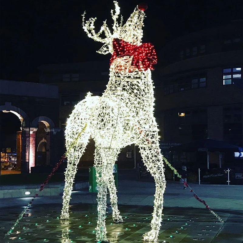 New 3d Led Outdoor Standing Reindeer Deer Light Yard New 3d Led Outdoor Standing