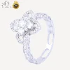 B01 New product custom design jewelry eternity white gold engagement bridal women real 18k gold diamond wedding ring