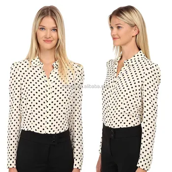 ladies polka dot tops