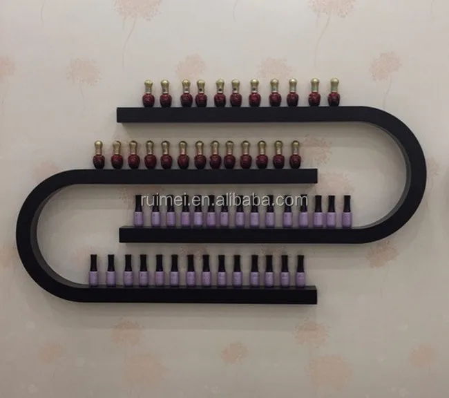 Customized Metal Frame Nail Polish Rack Wall Mounted Ushaped Nail