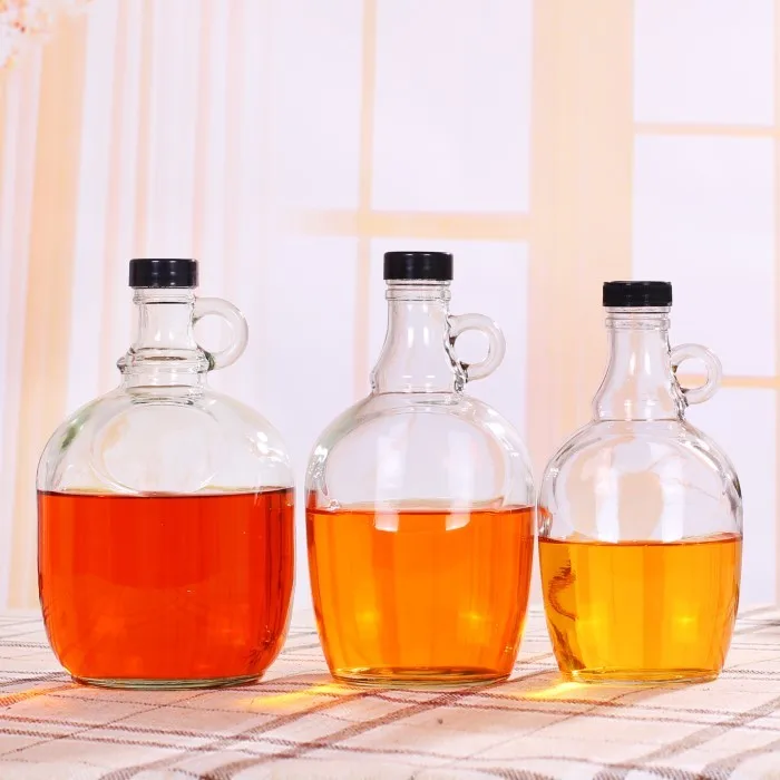 4 升琥珀玻璃啤酒咆哮加州酒瓶密封存储玻璃酒罐与铝盖