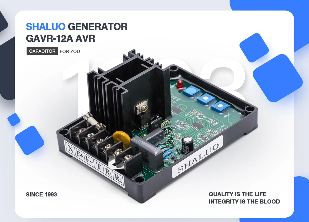 Generador diésel, placa electrónica integrada, diagrama de circuito estabilizador, regulador de voltaje automático avr GAVR 12A