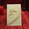 2016 High Quality Elegant three fold Arabic/Muslim Wedding Invitation Card