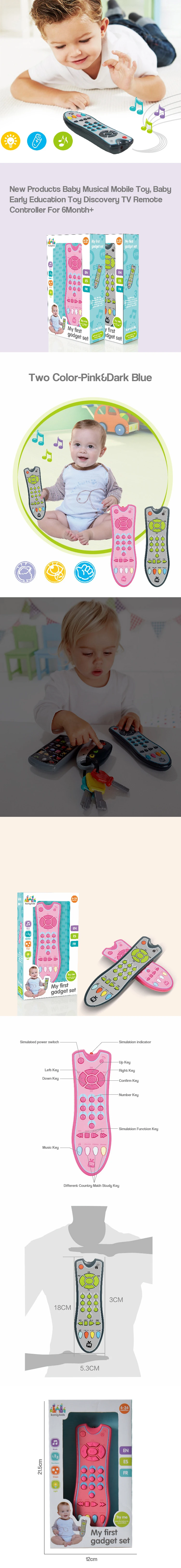 1Pc Baby toys music mobile phone TV remote control early educational toys Bg 