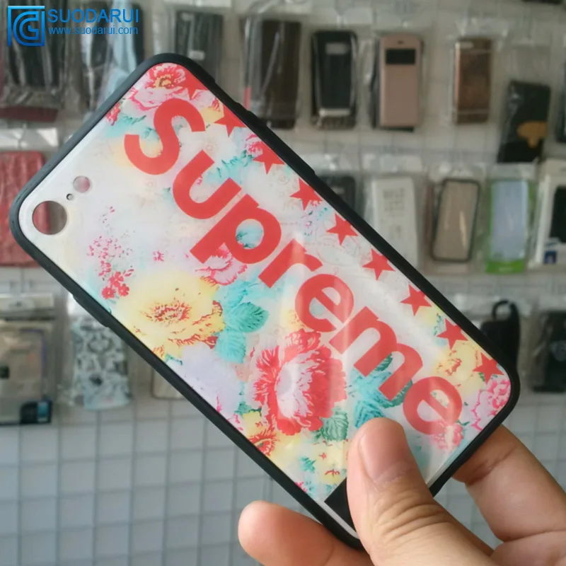 Cell phone Protective Cover For Iphone X / 10 (TPU PC Tempered glass Backplane) combination Case