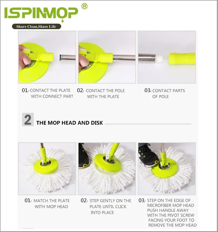 Ispinmop 360 Magic Spin Mop Replacement Parts Mop Handle Buy Mop Handle,Magic Mop Spare Parts