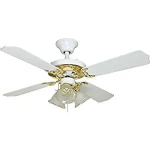 Buy 42 Four Blade Hugger Mount Ceiling Fan Polished Brass With 9