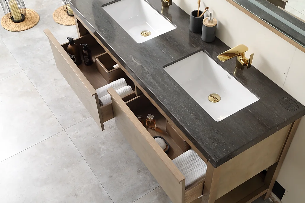 Frank 1500mm Marble Top Bathroom Storage Modern Bathroom