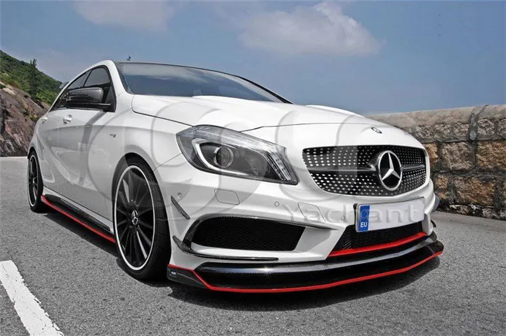2012-2014 Mercedes Benz A Class W176 A250 A45 RevoZport RZA-290 Style Front Lip CF (16).jpg