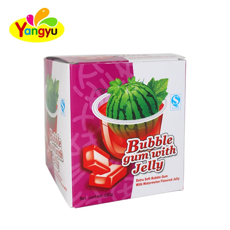 Watermelon Flavor Chewing Gum With Jelly Center Bubble Gum Buy
