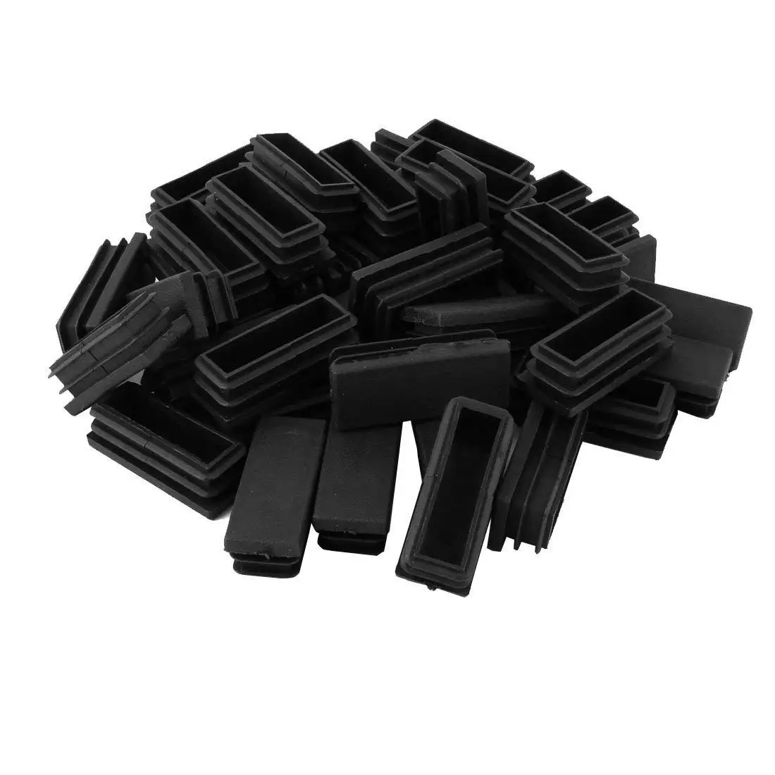 uxcell/® 25mm x 50mm Plastic Rectangle Cap Tube Inserts End Blanking 12 Pieces