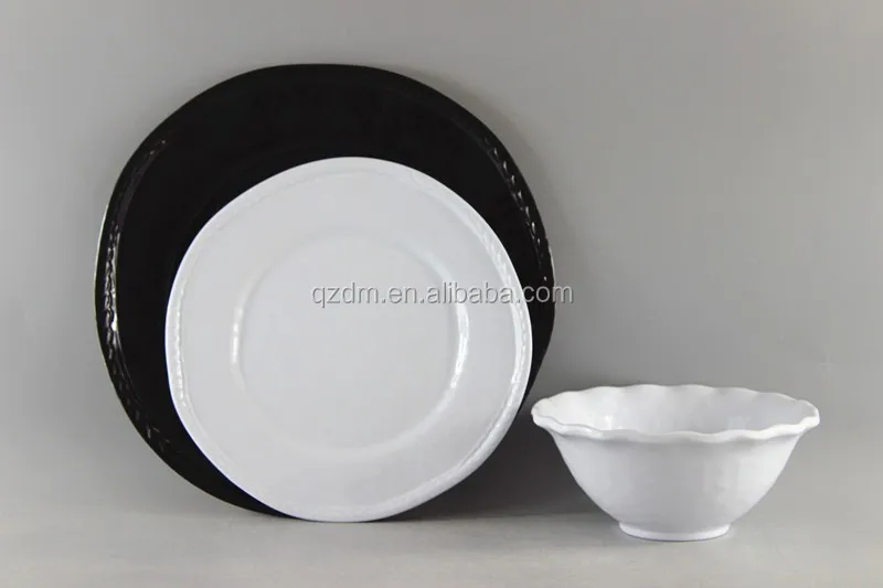 Solid Melamine Dinner Set Ceramic Melamine Dinner Plate And Bowl