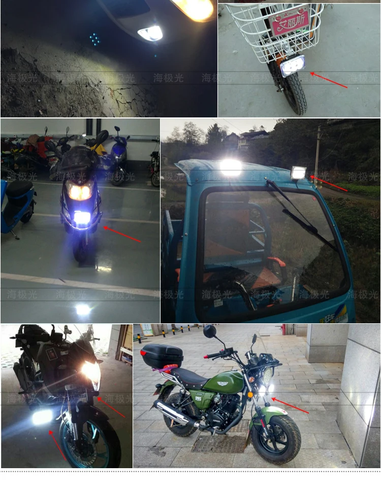 Factory wholesale Round motorcycle LED headlight 10w 12v led fog lamp