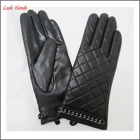 women fashion PU leather gloves hand gloves manufacturers in china
