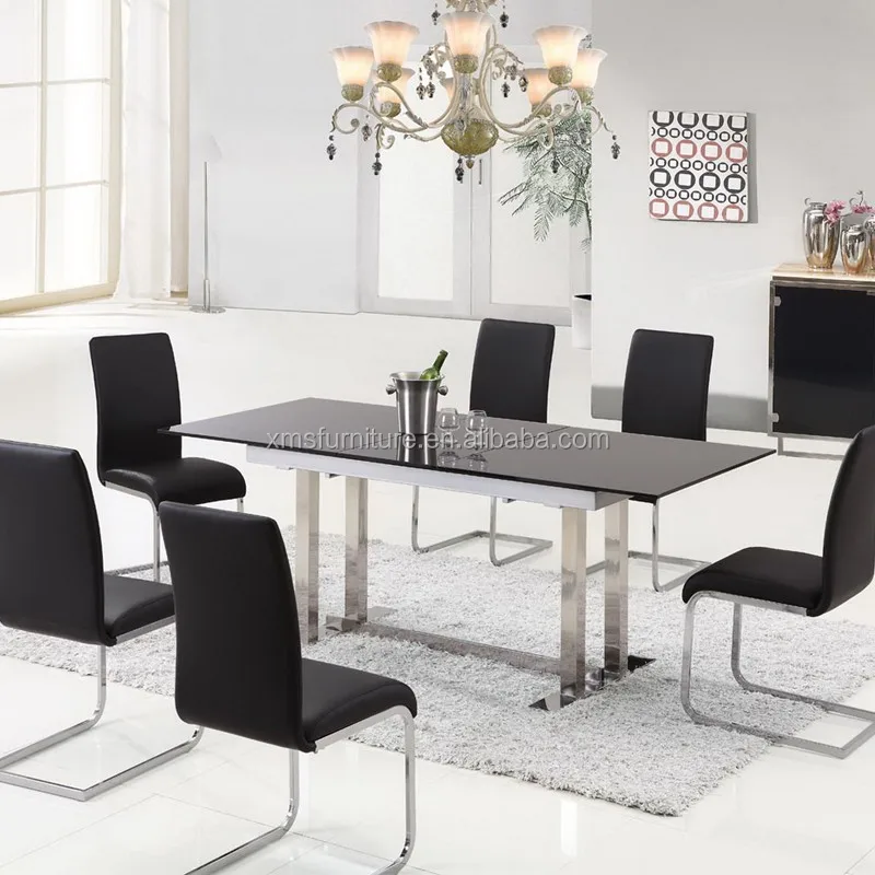 New Model Stainless Steel Dining Table Sets Luxury Tempered New Model Stainless Steel Dining Table Sets Luxury Tempered