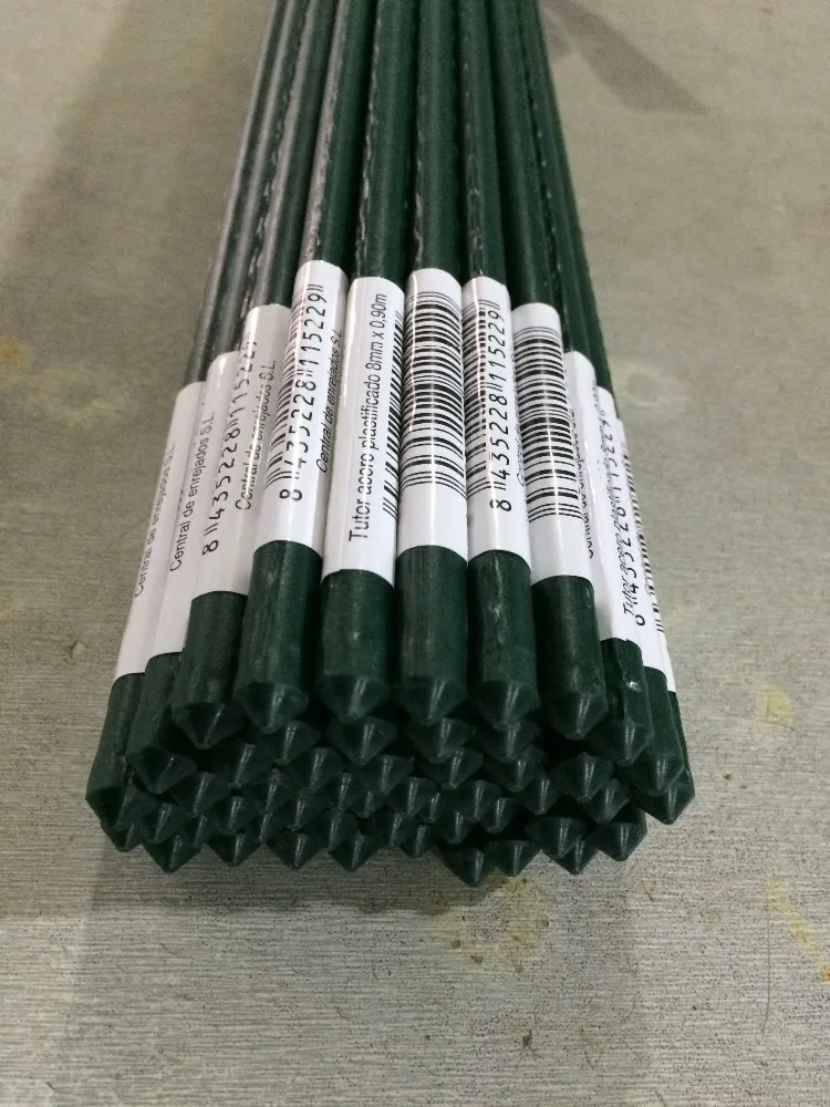 Plastic Coated Steel Garden Stakes Plant Support Climbing Metal Support
