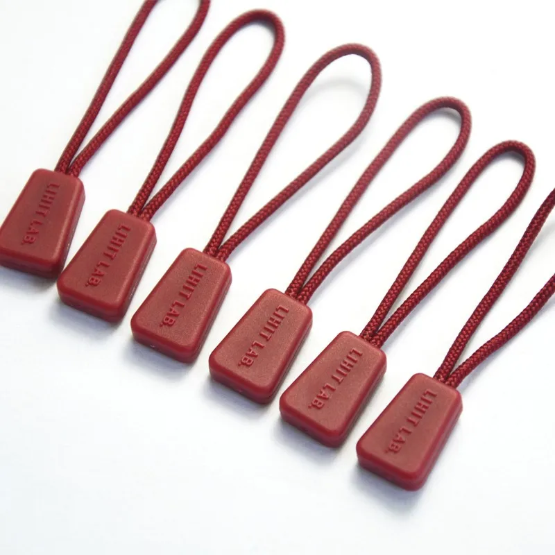 Durable Cord Zipper Puller String Zipper Pull Plastic Rubber Zipper