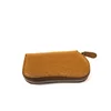 Cute colorful tabby pattern custom made top layer leather zipper key case for car