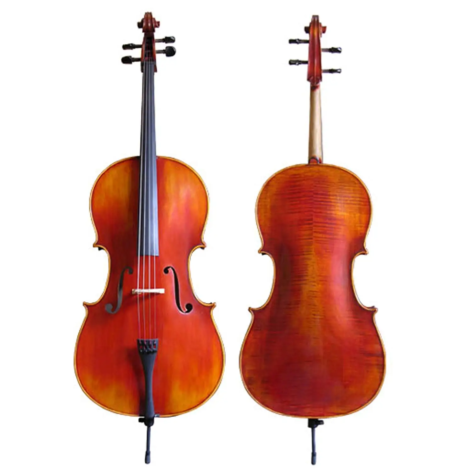 D’Luca Flamed Cello Outfit With Ebony fittings And Antique Finish, 1/2 Size...