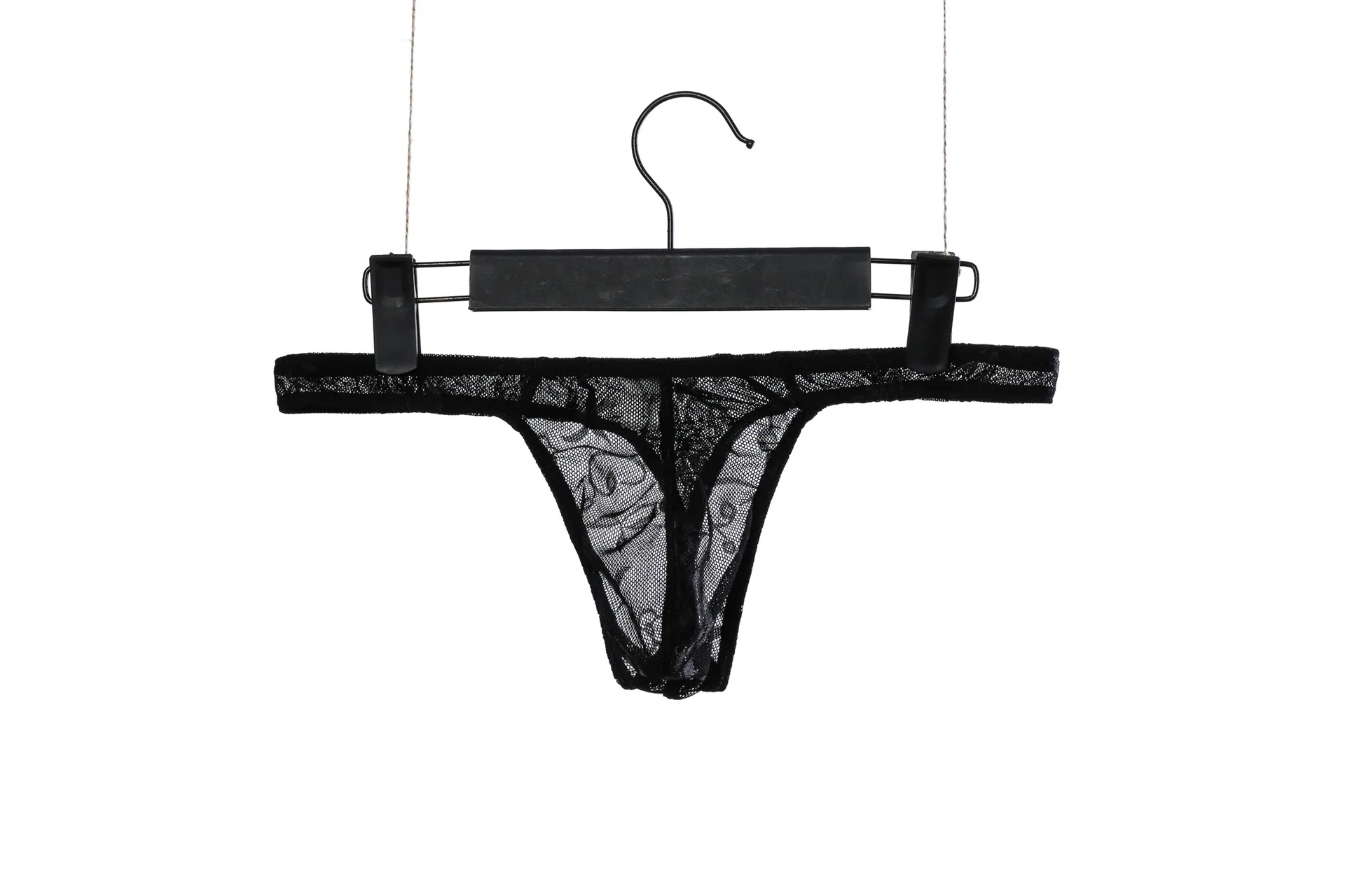 Men's Nylon Briefs G-string Thongs Lace Underwear T-back Shorts - Buy ...