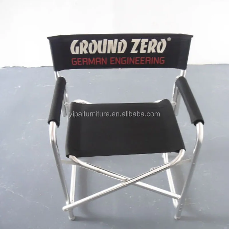 folding aluminium frame custom logo folding fabric chairs oxford