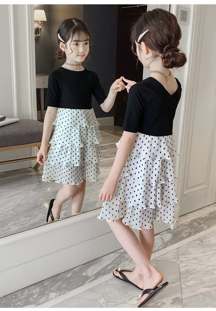 2019 summer wholesale fashion T shirt dress girls cotton dress for children clothes