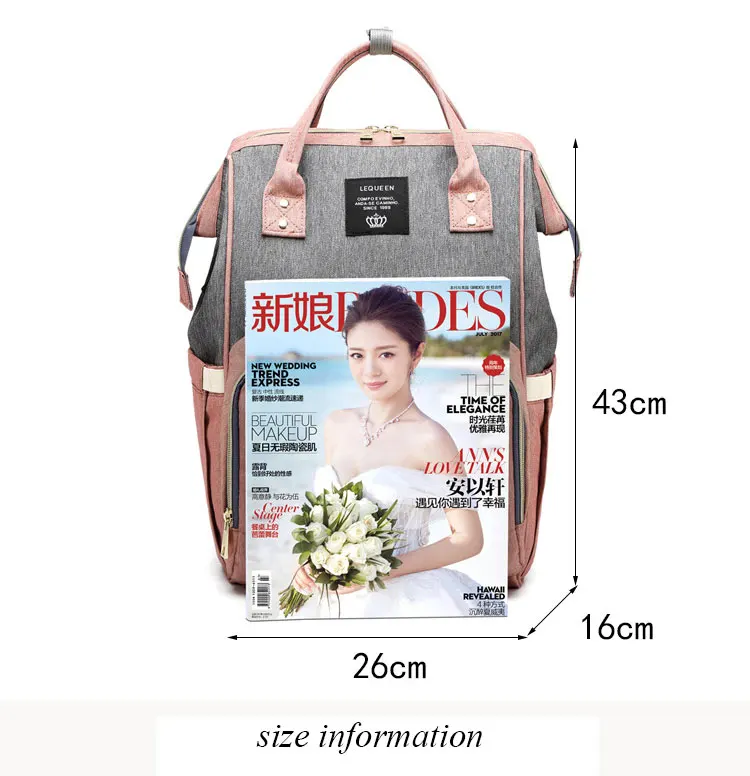 lequeen diaper bag usb