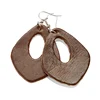 2018 Hot Sale Handcrafted Brown Dangle Earrings Genuine Leather Earrings Unique Jewelry for Women Girls