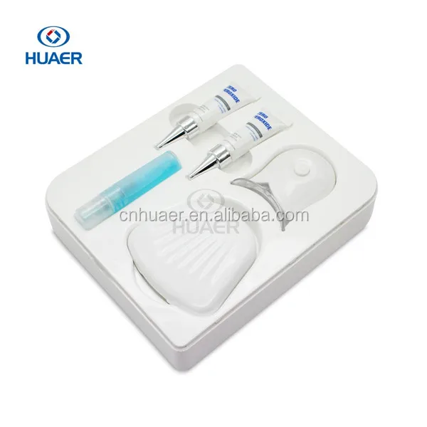 Premium Teeth Whitening Starter Kit with Blue LED Light System & Tube Whitening Gel