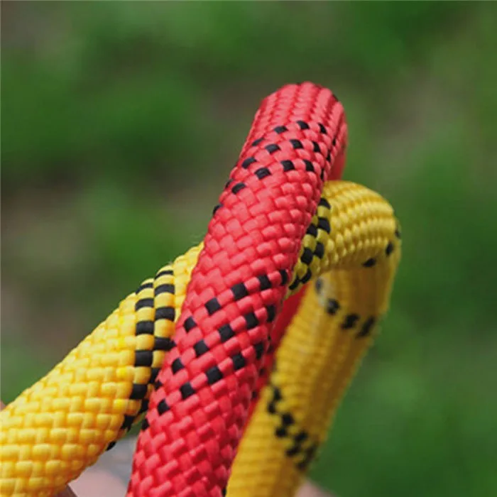 Top quality customized package and size CE certificate nylon/ polyester strong static climbing rope safety rope