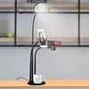 Mobile Phone Clip Holder Selfie Ring Light Lazy Bracket Desk Lamp LED Light