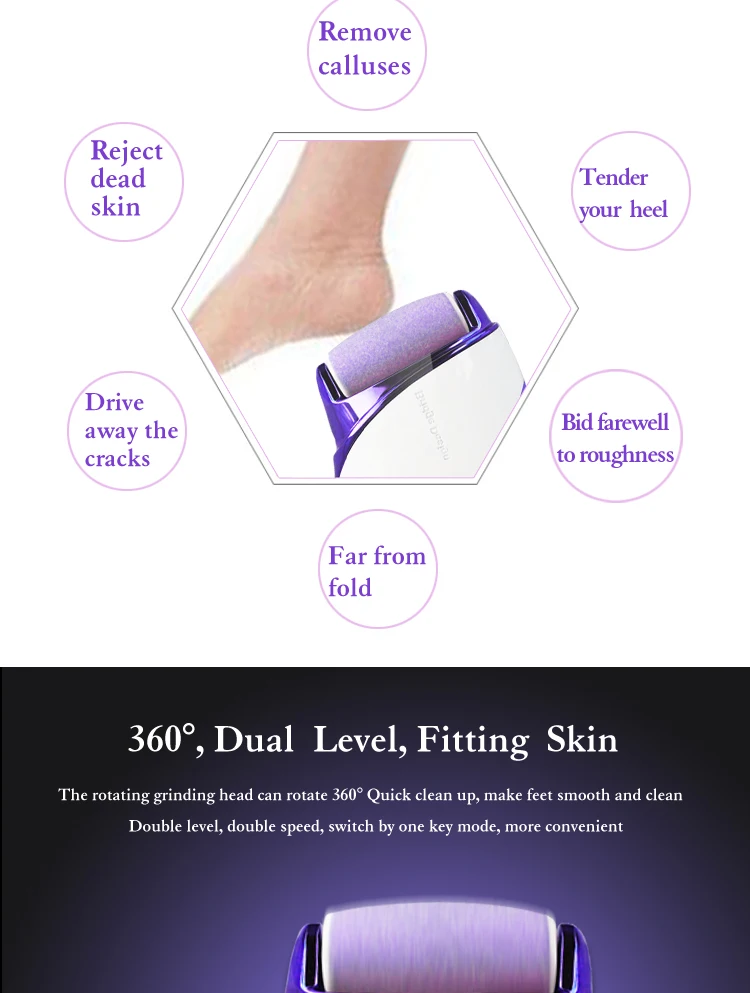 Electric Foot Care Callus Eliminator Foot Callus Remover For Cracked