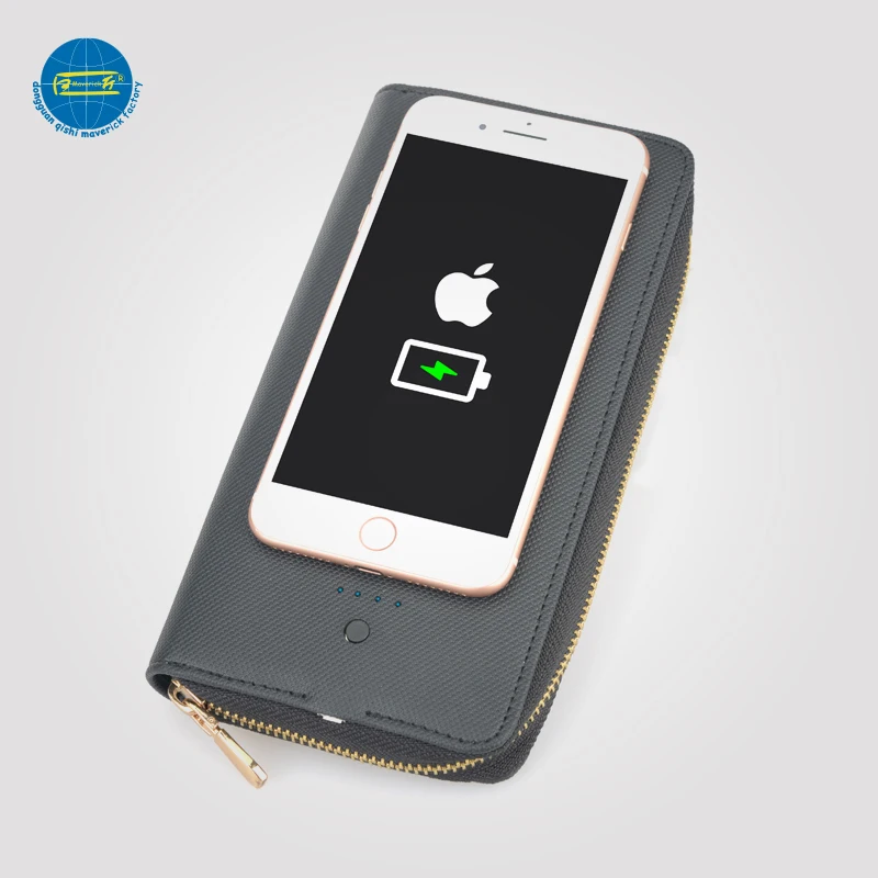 New Arrival 2018 Wireless Charging Wallet With Power Bank Buy