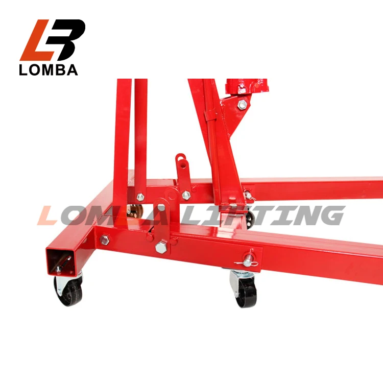 2 Ton Folding Hydraulic Engine Hoist Cherry Picker Shop Crane Hoist ...