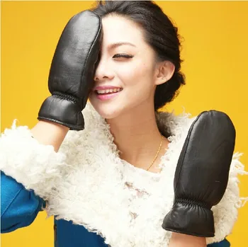 women's leather mittens with finger liners
