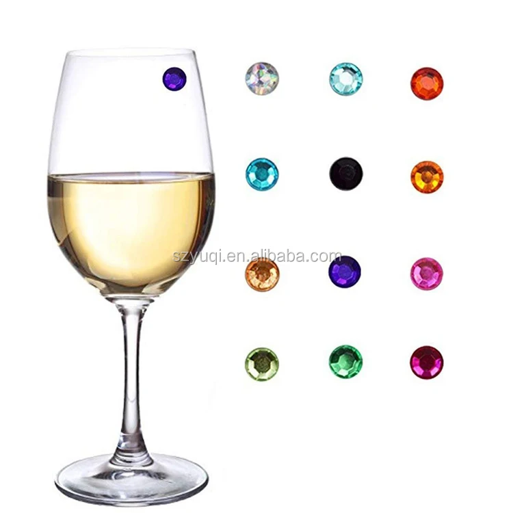 Wine Bar Accessories 2019 Magnetic Wine Glass Charms Drink Markers Charm Rings