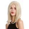 Ladies' Wig Long Bob Short Smooth Side Middle Part Light Blonde Mix AD851