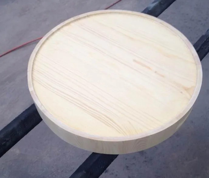 Oem Unfinished Round Wooden Serving Tray With Hangle Buy Barware