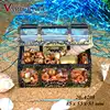 100% Food grade Clear plastic Medium candy box in Antique frame old treasure chest kids party favors