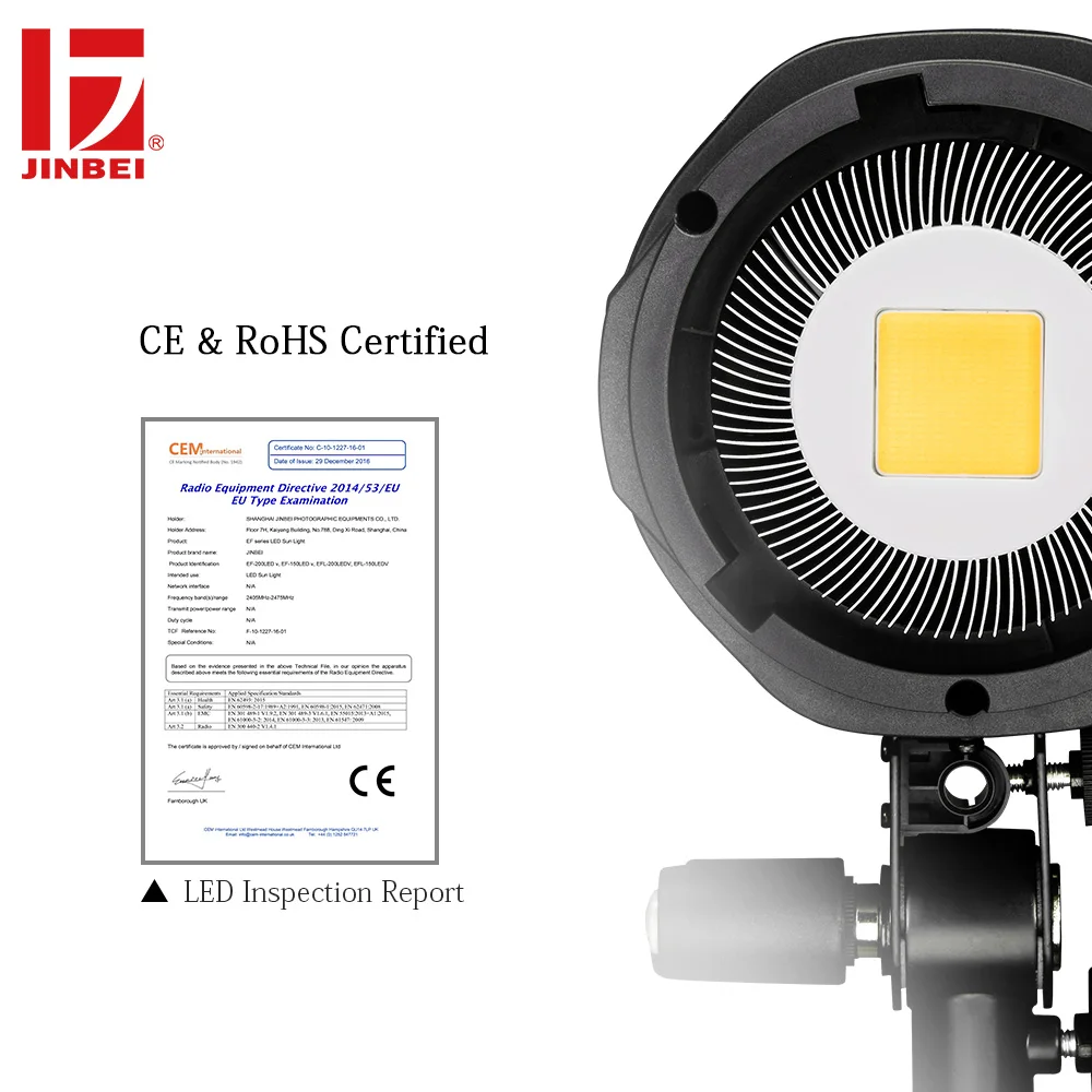 Jinbei Ef Ii100 Led 100w Led Continuous Light Source 12000lm 10 Times Brightness Led Sun Light