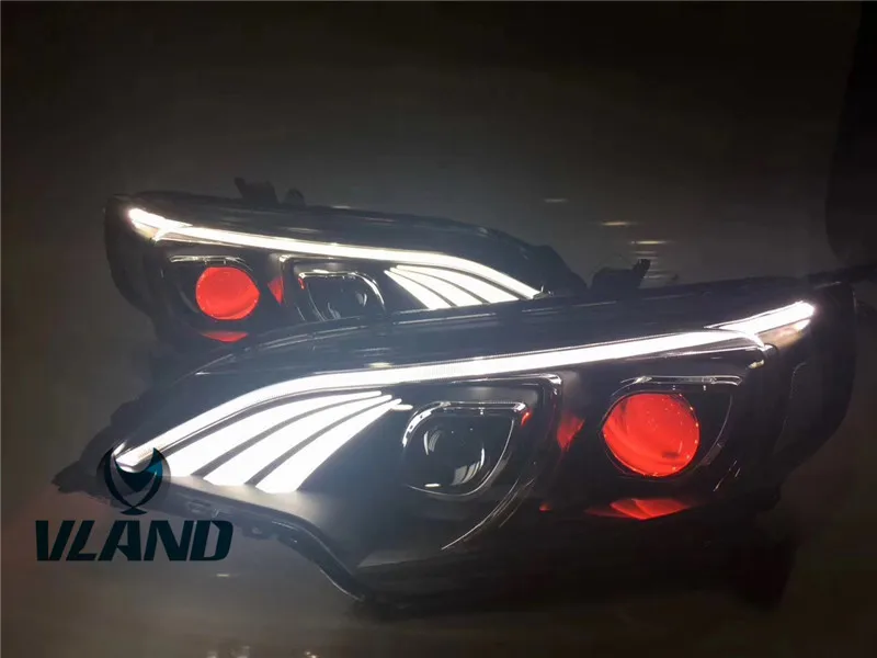 VLAND headlight for FIT headl light  2014 2015 2018 for JAZZ  head light LED with Demon Eyes for wholesales price in China