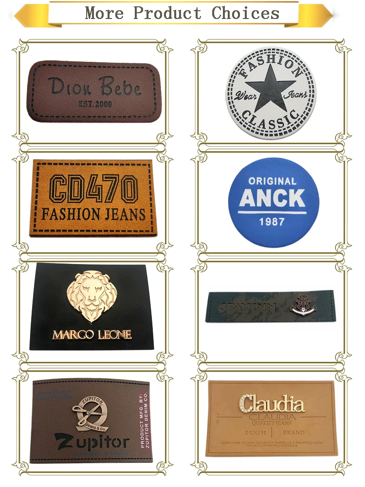 Personalized Laser Engraved Brand Logo Custom Sew Leather Look Labels ...