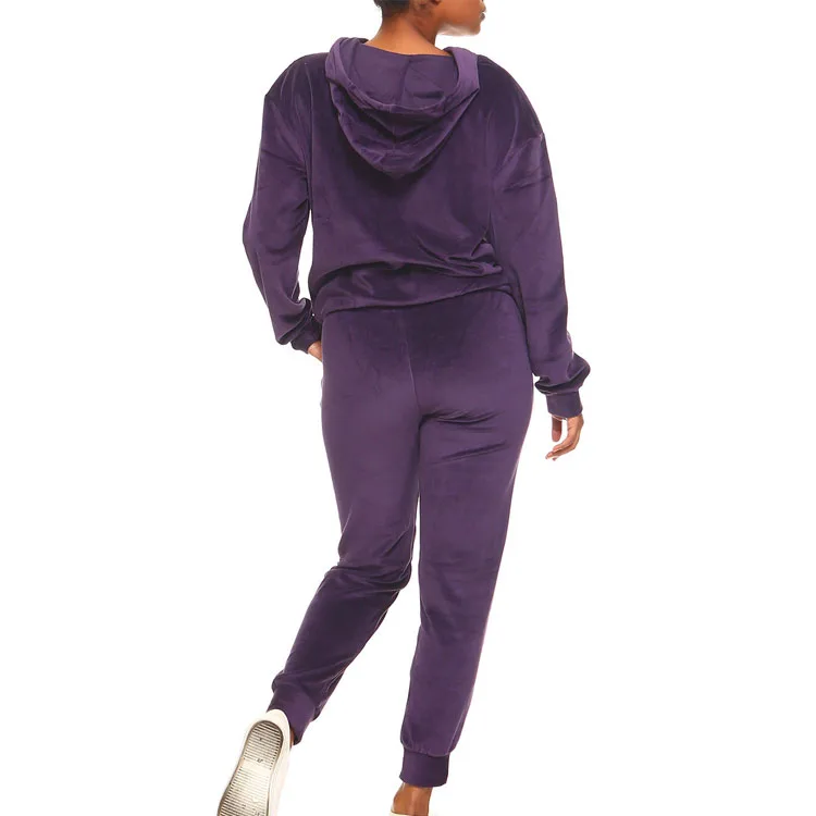 womens velvet tracksuit sets