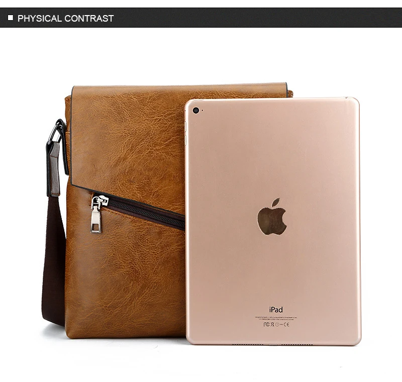 TRIPAMN Fashion Men's Messenger Bags PU Leather Business Casual Cheap Sling Cross-body Shoulder Bags