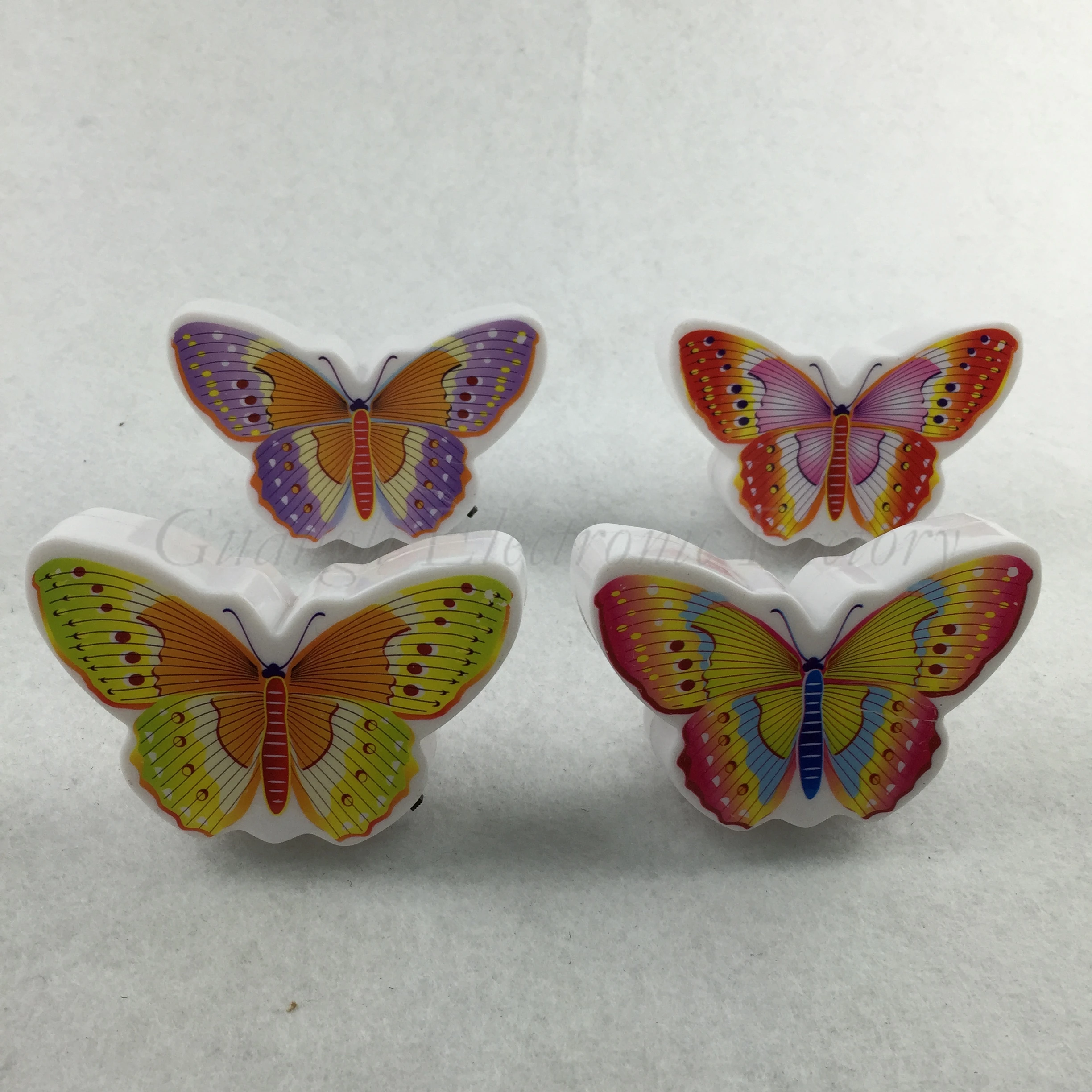 W094 Beautiful Butterfly Animals 4 SMD mini switch plug in room usege with  night light