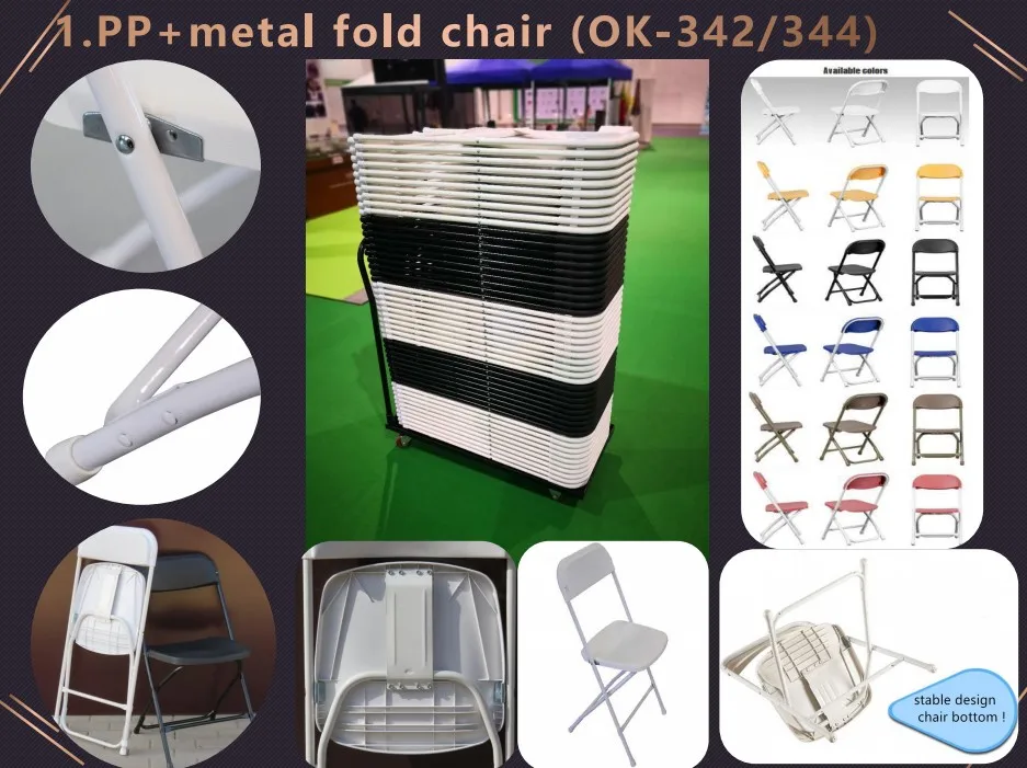 Cheap  event party chairs foldable plastic folding grandstand sillas de comedor
